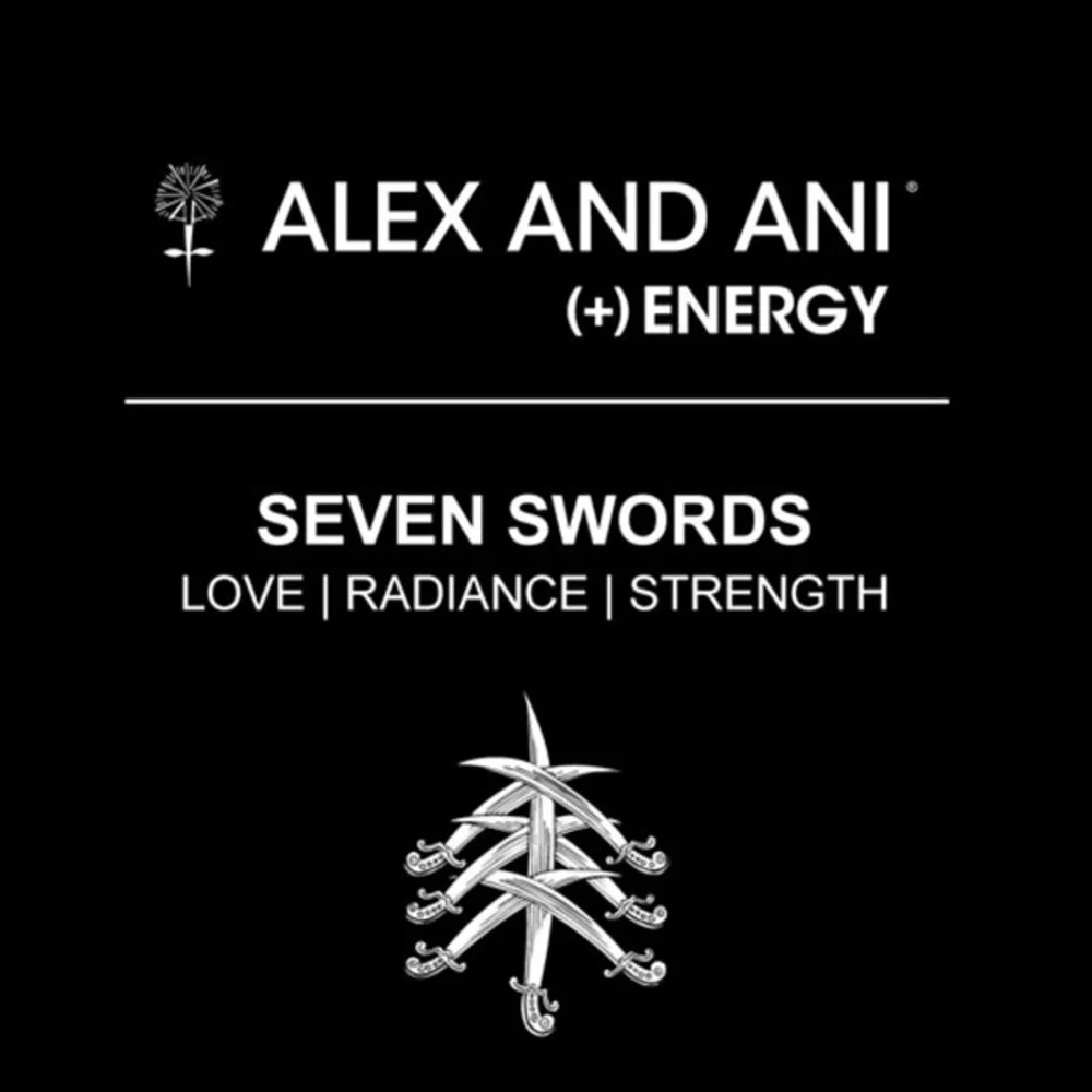 Alex and Ani Seven Swards Horizontal Charm Bangle in Rafaelian Gold Finish